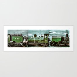 Ng143 engine triology Art Print | Digital, Steam, Steamtrain, Steambywhacky, Photo, Bywhacky, Vintage, Train, Green 