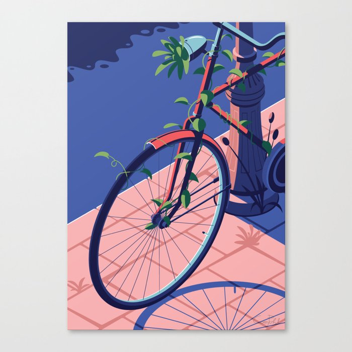 Overgrown bicycle Canvas Print