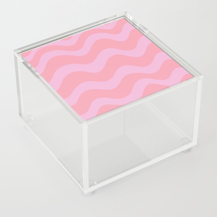 Retro Candy Waves - Soft pink Acrylic Box