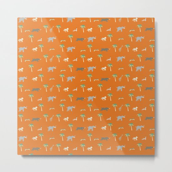 Pattern of The Darjeeling Limited & Hotel Chevalier Metal Print