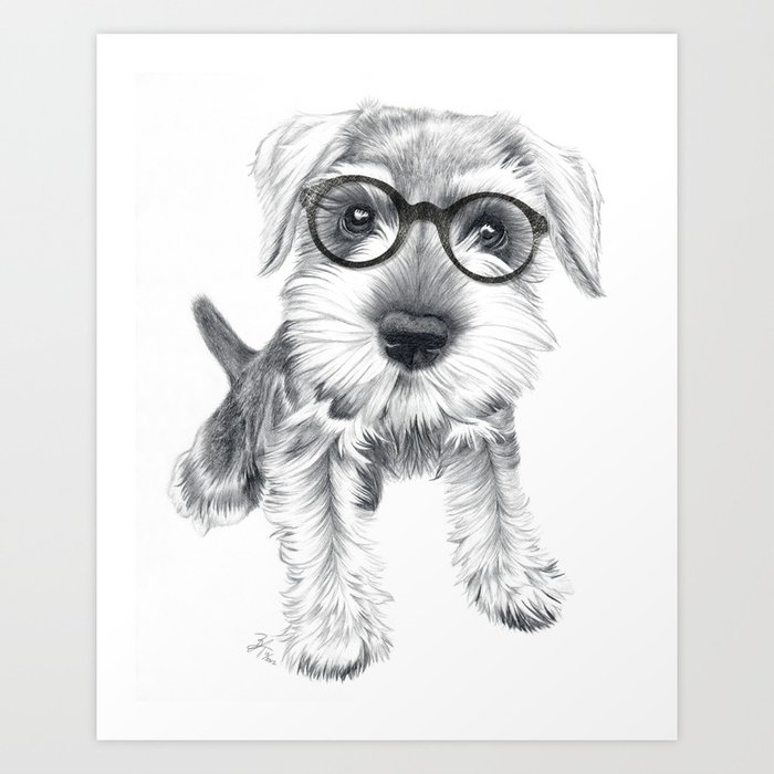 Society6 iPhone4/4S,5用 Schnozz by Beth Thompson Nerdy Schnozz Art Print by Beth Thompson | Society6
