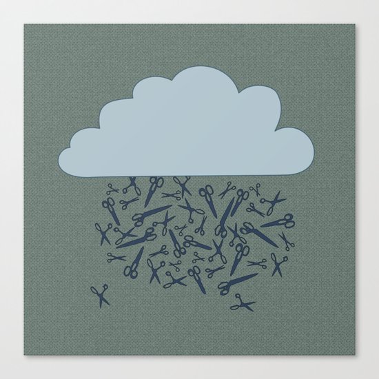 IT'S RAINING BLADES Canvas Print