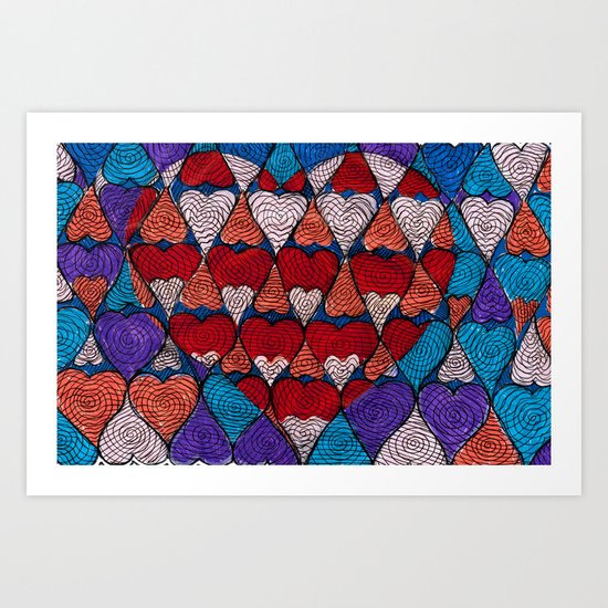 Op Heart Art Print