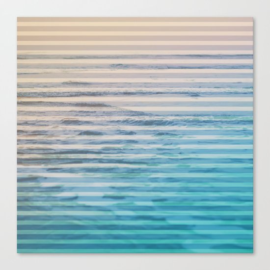 Sunrise Ocean Stripes Canvas Print