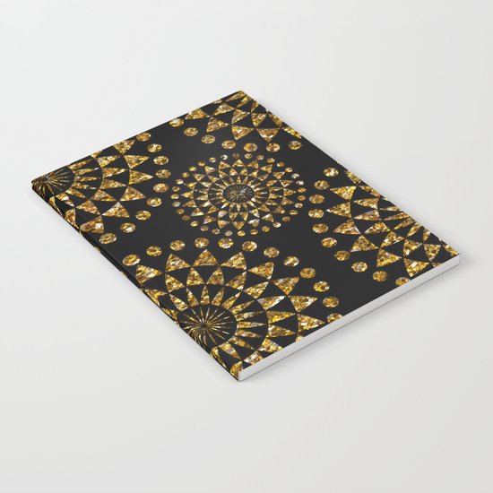 Gold glamour and black elegance Notebook