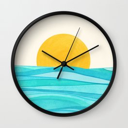 Ocean View Colorful Landscape Wall Clock