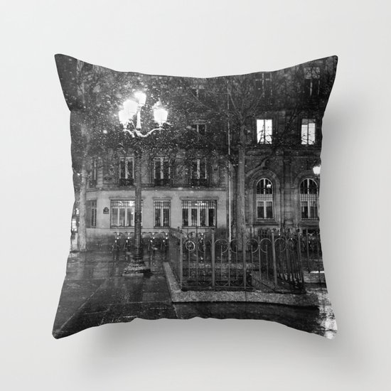 Paris road Throw Pillow