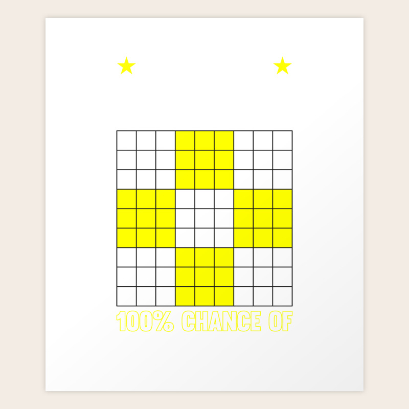 Today´s Forecast 100% Chance Of Crossword Puzzles Motive Art Print