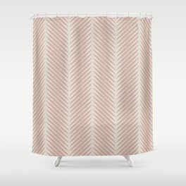 Palm Symmetry - Warm Neutral Shower Curtain