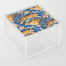 Animalier's Tiger Chintz - French ultramarine Acrylic Box