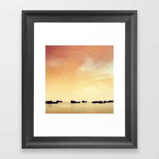Sea of Boats Framed Art Print