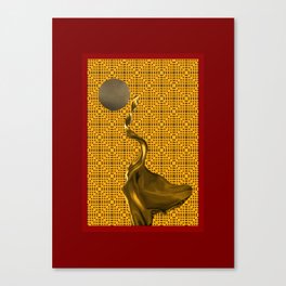 Golden Dancer Pattern Design Canvas Print