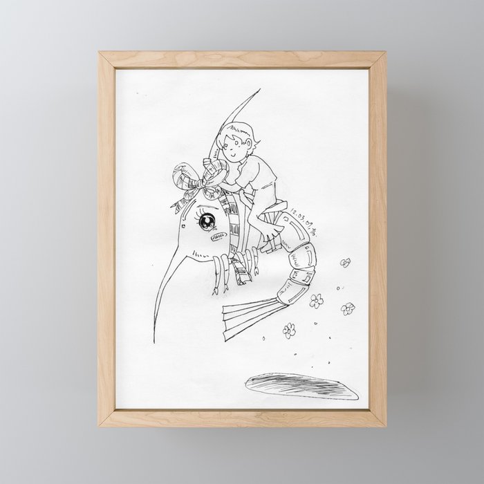 Good Girl Framed Mini Art Print