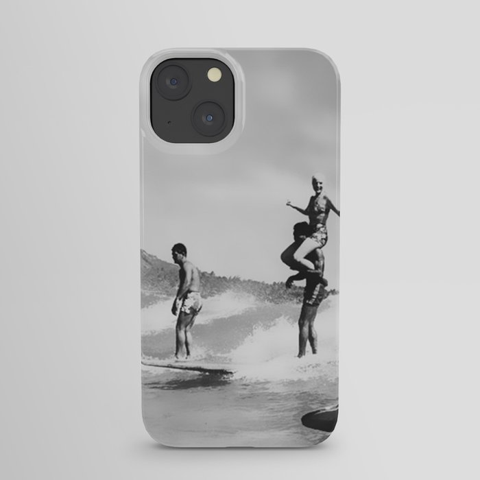 Vintage Surfing in Hawaii iPhone Case