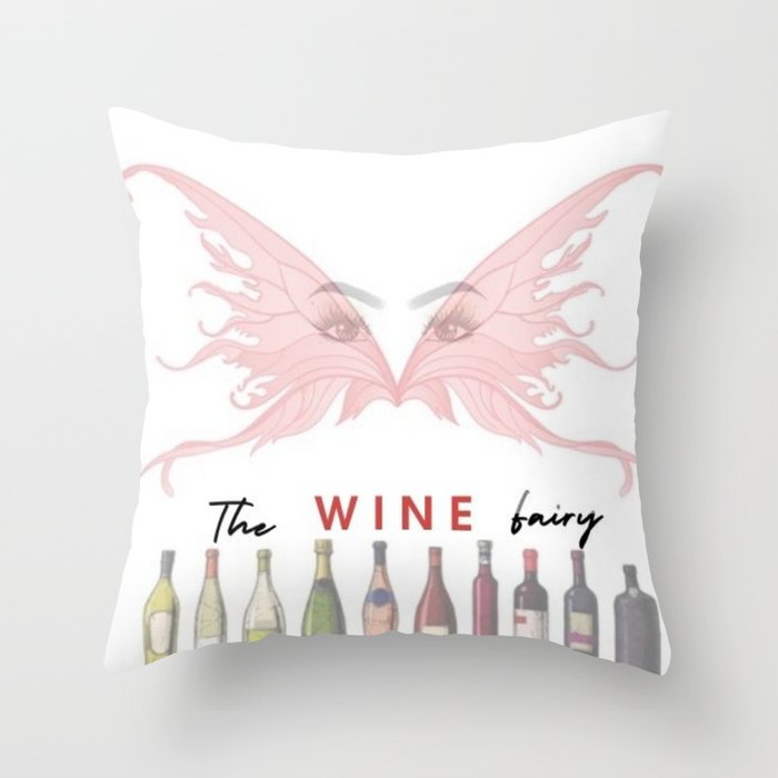 "Thee Wine Fairy logo " Throw Pillow