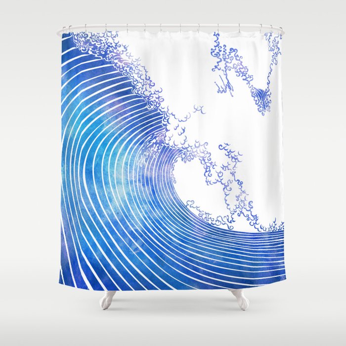 Pacific Waves III Shower Curtain by sirenarts | Society6