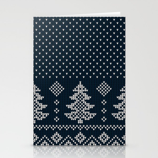 Seamless Knitted Christmas Pattern 15 Stationery Cards