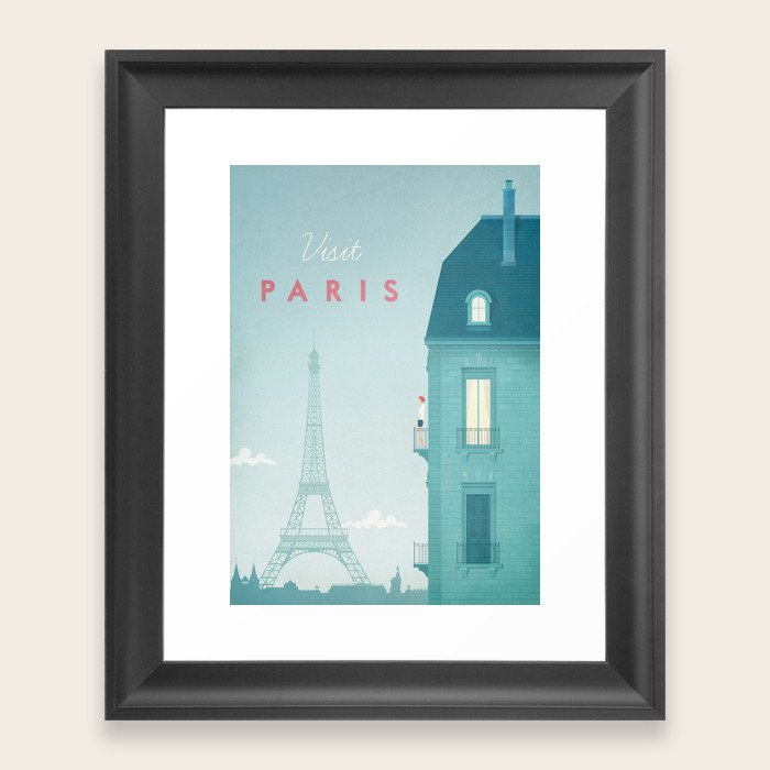 Paris Framed Art Print by Travel Poster Co. Society6