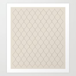 Alva Subtle Line Pattern - Smoke Art Print