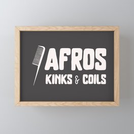 Afros Kinks Coils Framed Mini Art Print