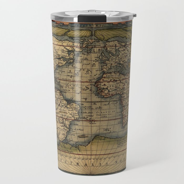 Antique Map of North and South America Travel Mug