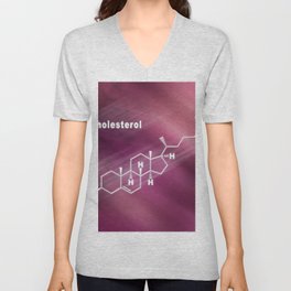 Cholesterol Hormone Structural chemical formula V Neck T Shirt