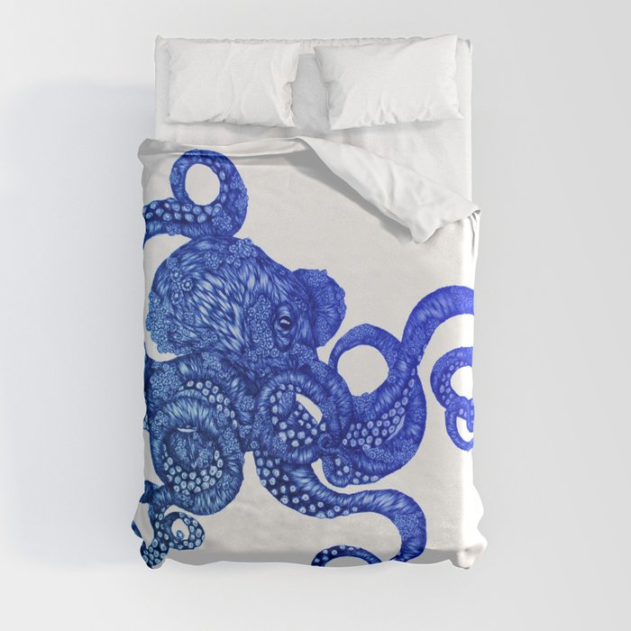 Ombre Octopus Duvet Cover