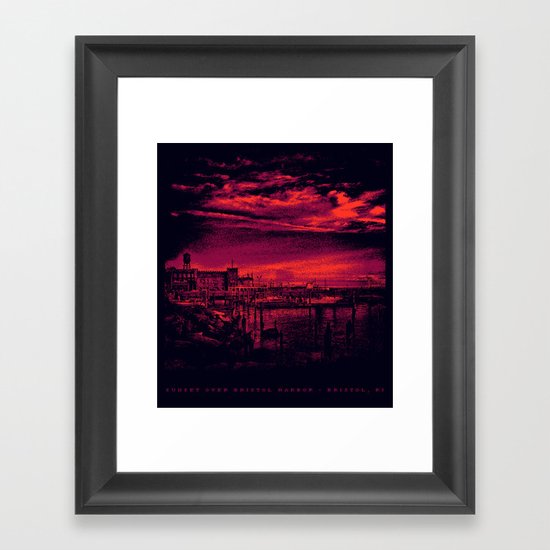 Sunset Over Bristol Harbor 3 Framed Art Print