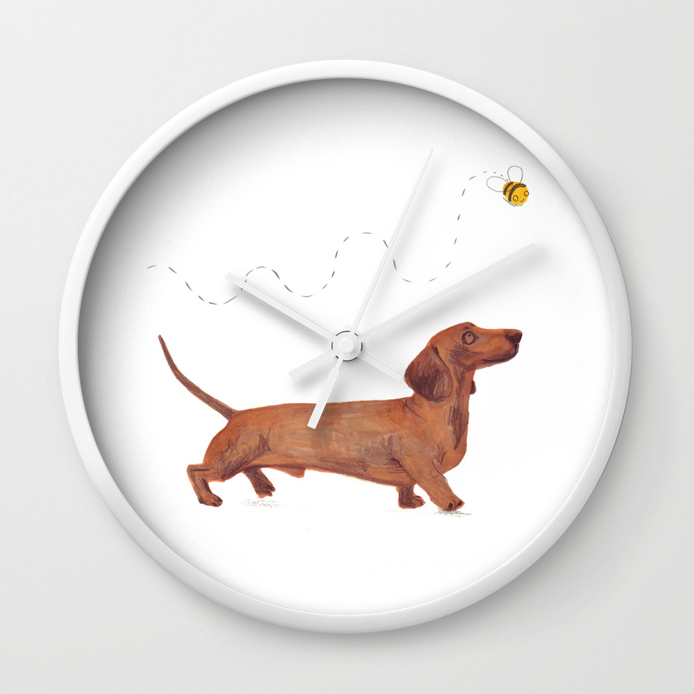 Wall Clock Personalised DACHSHUND SAUSAGE DOG 
