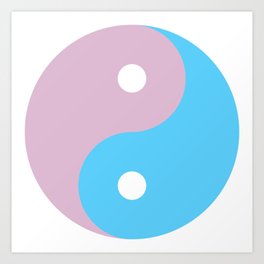 Transgender Yin Yang Symbol Art Print