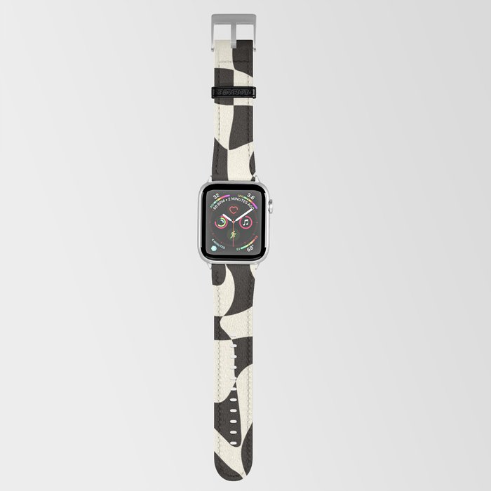  Black&White Warped Wavy Check Apple Watch Band