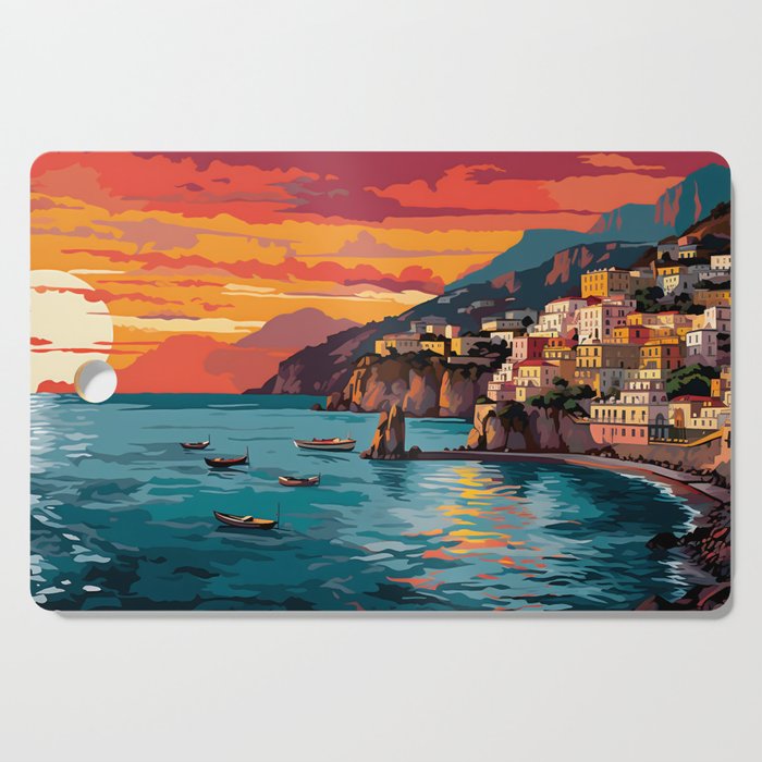 View of the Amalfi coast Italy Cutting Board