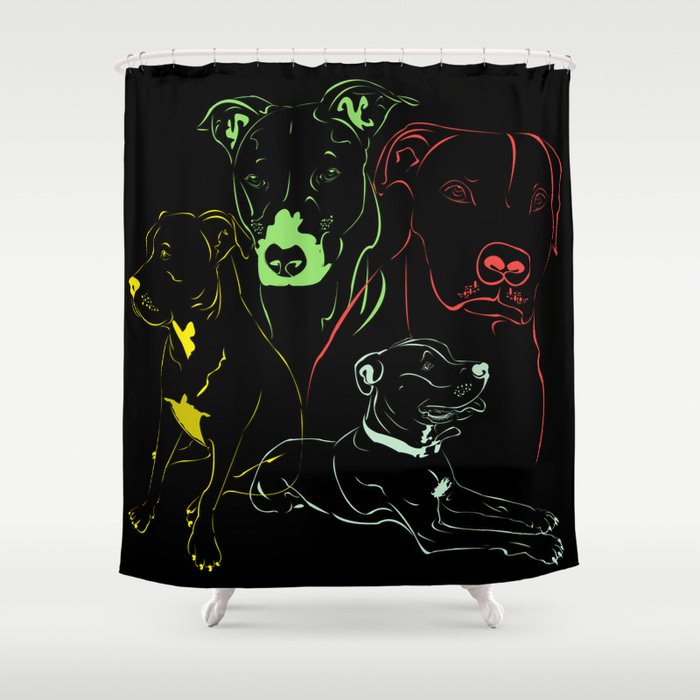 Doggy Comforter Shower Curtain