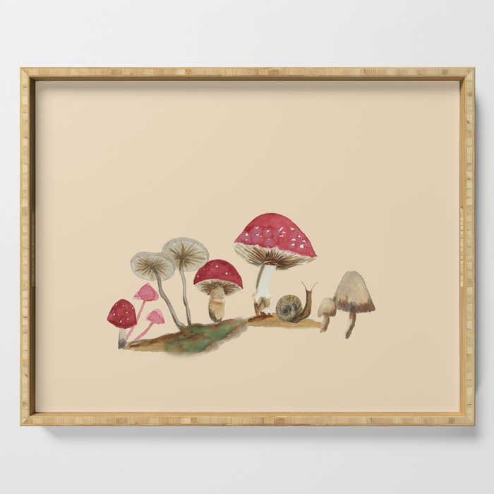 Woodland Mushrooms Serving Tray