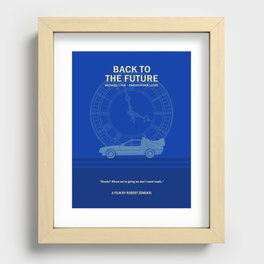 Back to Future Minimalist Poster Recessed Framed Print