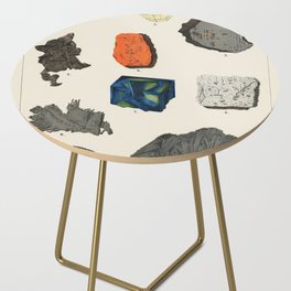 Geology Lover Print - Gemstones Illustration Side Table