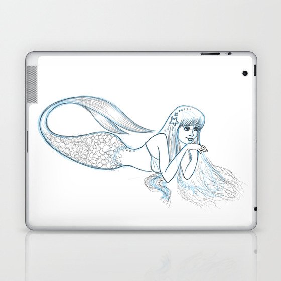 Mermaid Sketch Laptop & iPad Skin