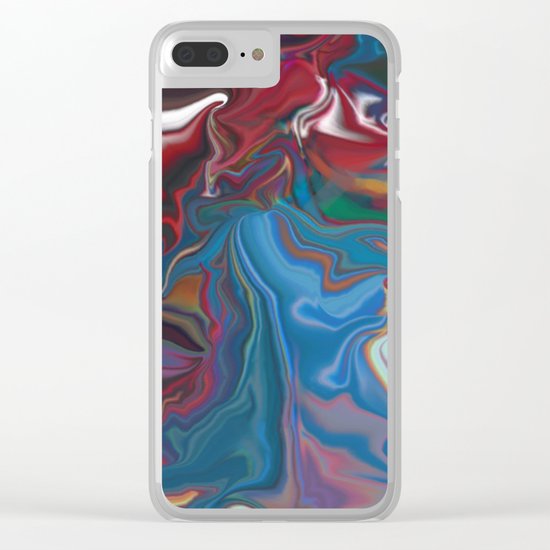abstract oil pattern Clear iPhone Case