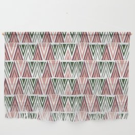 Triangle tribal pattern - Pink Wall Hanging