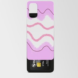 Pink abstract pastel watercolor art Android Card Case