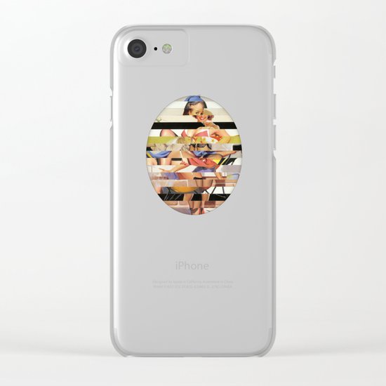 Glitch Pin-Up Redux: Gwen Clear iPhone Case