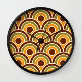 Retro Japanese Sun scale 70s Art Deco Wall Clock | Vintage, Retrocircles, Sun, Design, Summer, Japanesesun, Green, Japanese, Modern, Geometric 