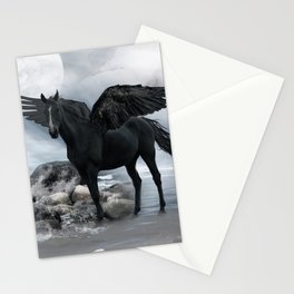 Black Pegasus Stationery Cards