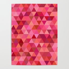 Rose Colored Triangles 3 Poster