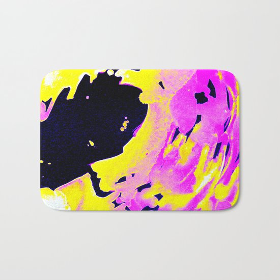 If Girls had their way with waves, Pink Minimal Water Bath Mat
