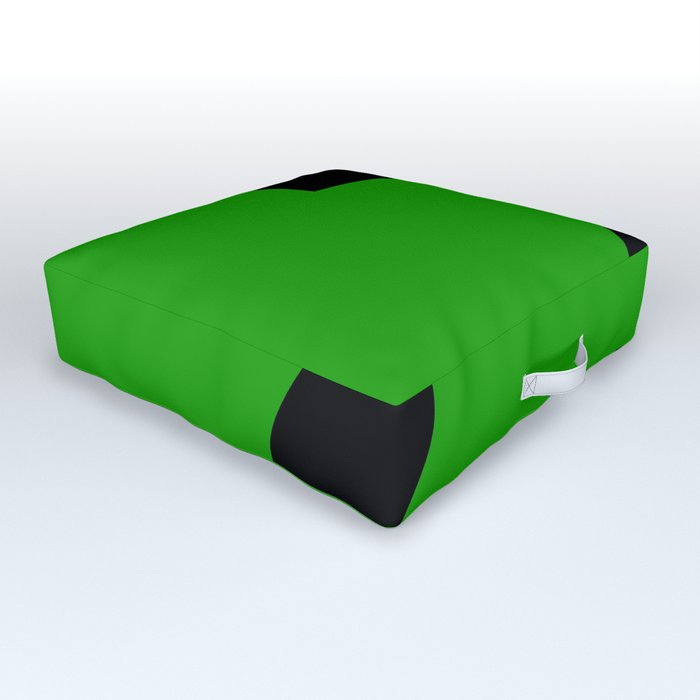 Number 7 (Black & Green) Outdoor Floor Cushion