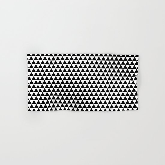 Triangles (Black/White) Hand & Bath Towel