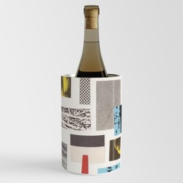 Abstract Geometric Paper Collage Wine Chiller