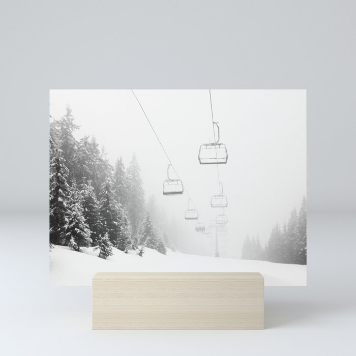 Ski Gondolas , Ski Lift Mini Art Print