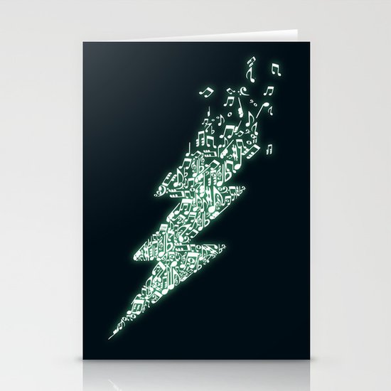 Electro music Stationery Cards